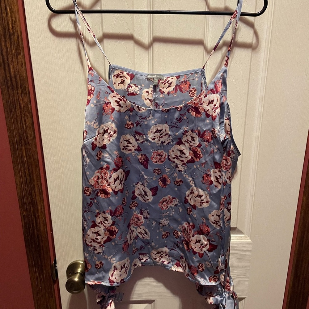 Floral sleeved Strap Top